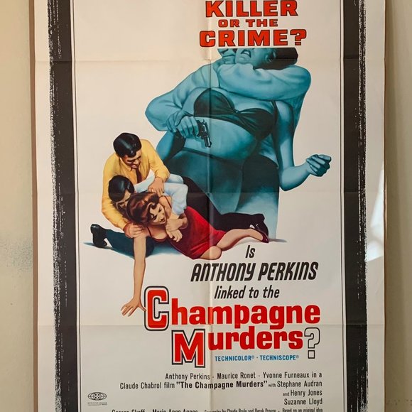 Vintage 1967 "Champagne Murders" Movie Film Poster